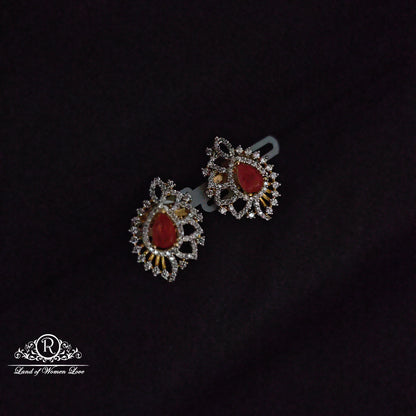 earrings silver cz- stone earrings cz 92.5 silver ramala jewelry / ramala collections