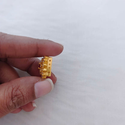 Silver CZ-stone side lockets -RCD376