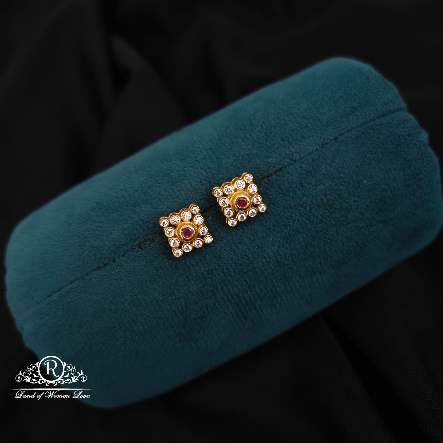 earrings 92.5 silver simple and cute earrings - rcbg066 92.5 silver ramala jewelry / ramala collections