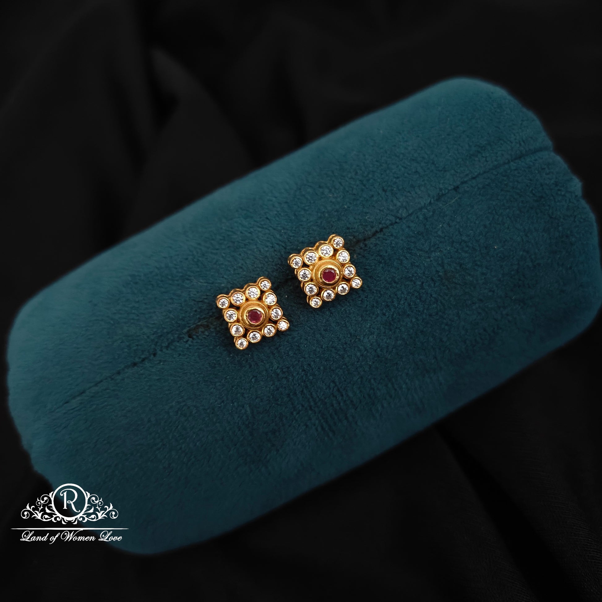 earrings 92.5 silver simple and cute earrings - rcbg066 92.5 silver ramala jewelry / ramala collections