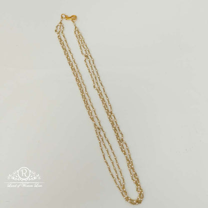 Silver Pearls Beads Design Chain-RCH568