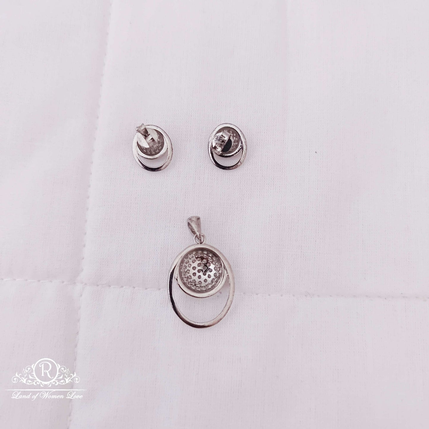 Silver CZ- Stones earrings designs -RCG021