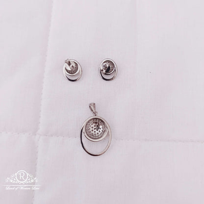 Silver CZ- Stones earrings designs -RCG021