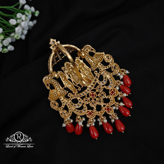 Silver ramparivara coral pendant-RC06M333