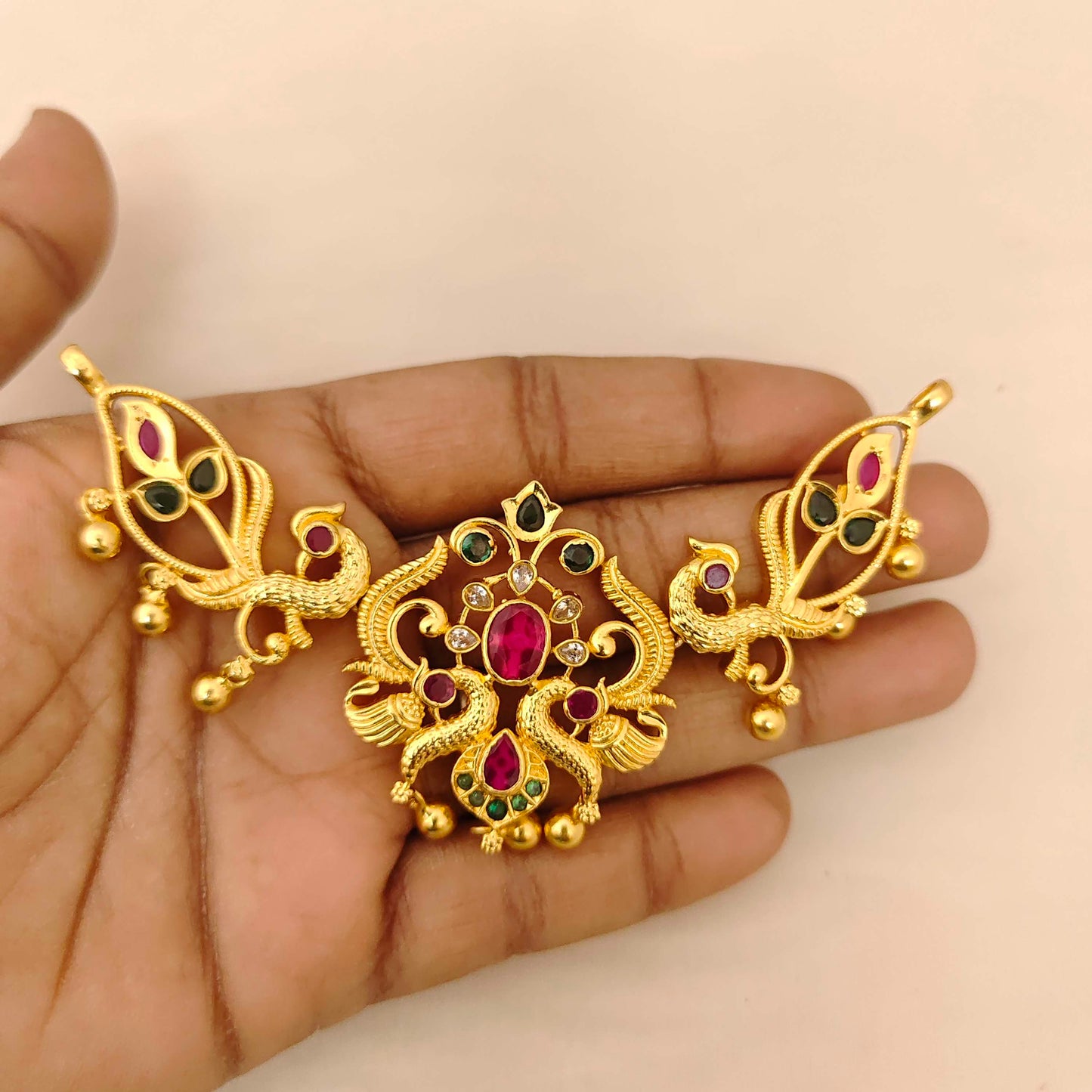 Silver Peacock Design Chocker-JR128