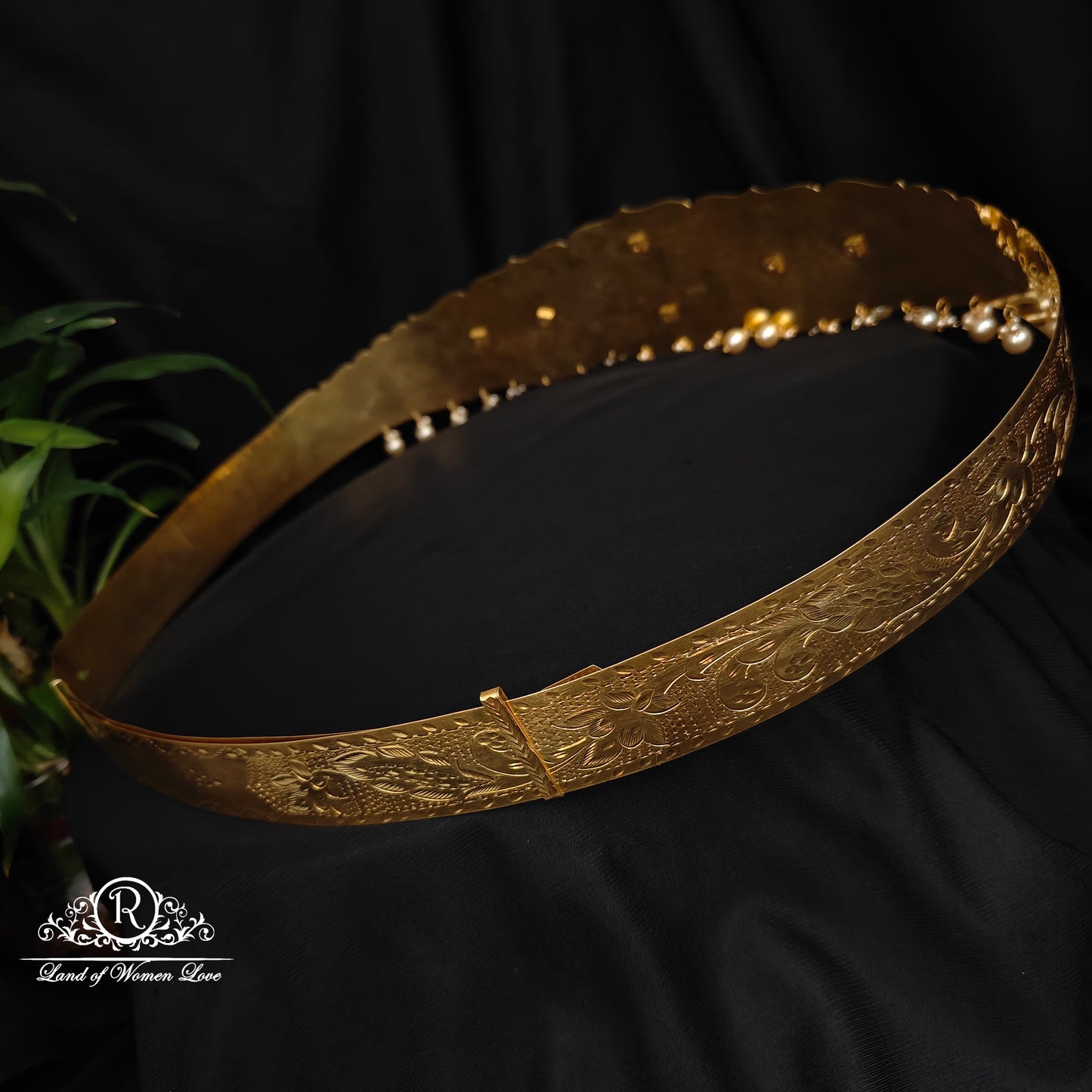 92.5 silver beautiful vaddanam with Lakshmi Devi design -RCH913