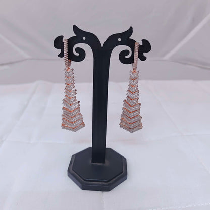 earrings silver cz- stones earrings designs -rcg018 cz 92.5 silver ramala jewelry / ramala collections