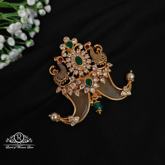 pendant 92.5 silver simple and cute tiger nail pendant with peacock design -rcjr883 cz 92.5 silver ramala jewelry / ramala collections
