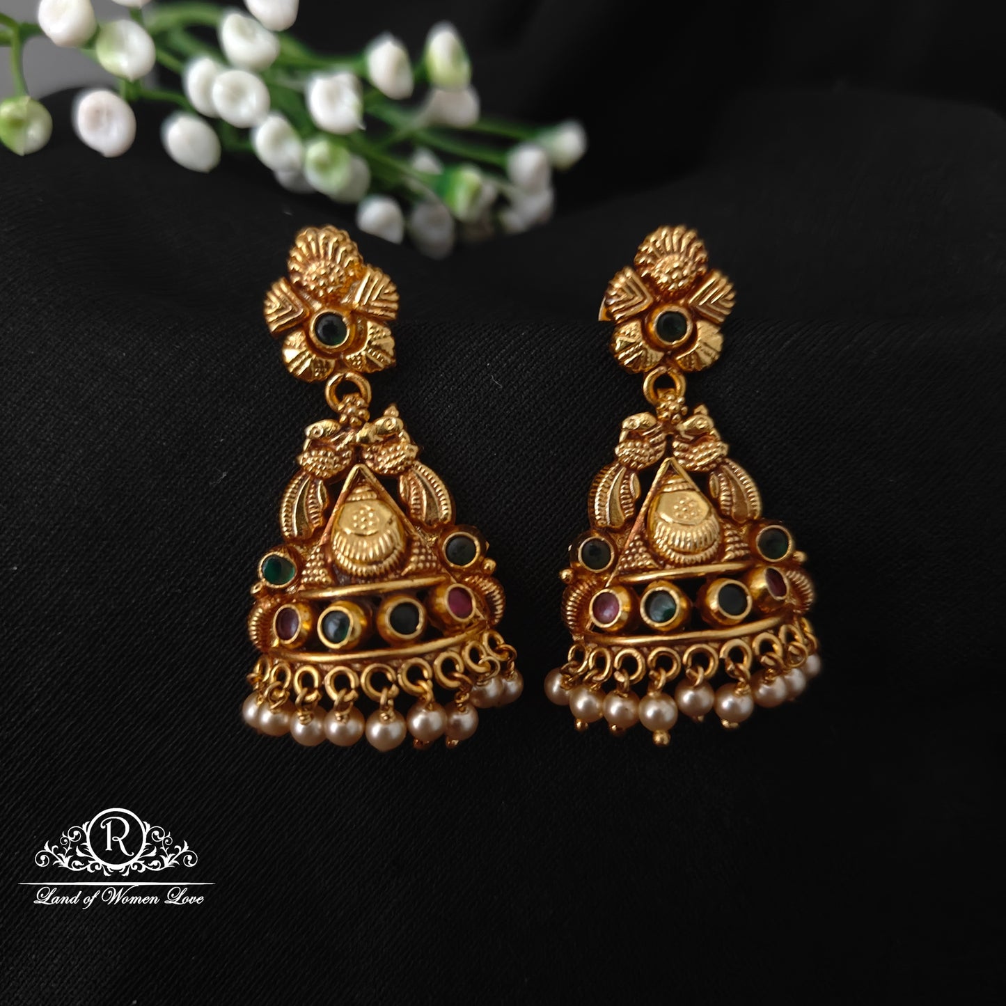 earrings 92.5 silver simple and cute earrings - rcjr979 92.5 silver ramala jewelry / ramala collections