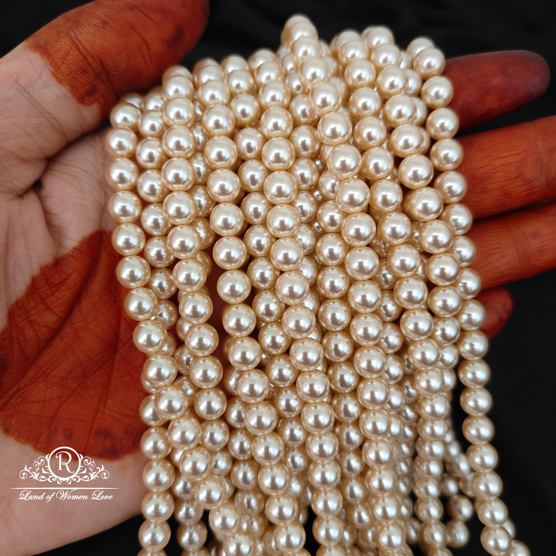 8mm rio pearls - rcmj221 92.5 silver ramala jewelry / ramala collections