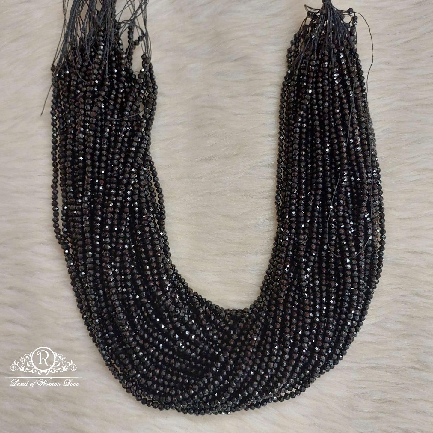 Black 3mm Beads-B032