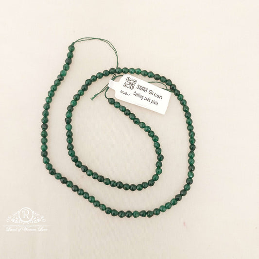 3mm green cutting zads plain beads-mj9-1 92.5 silver ramala jewelry / ramala collections