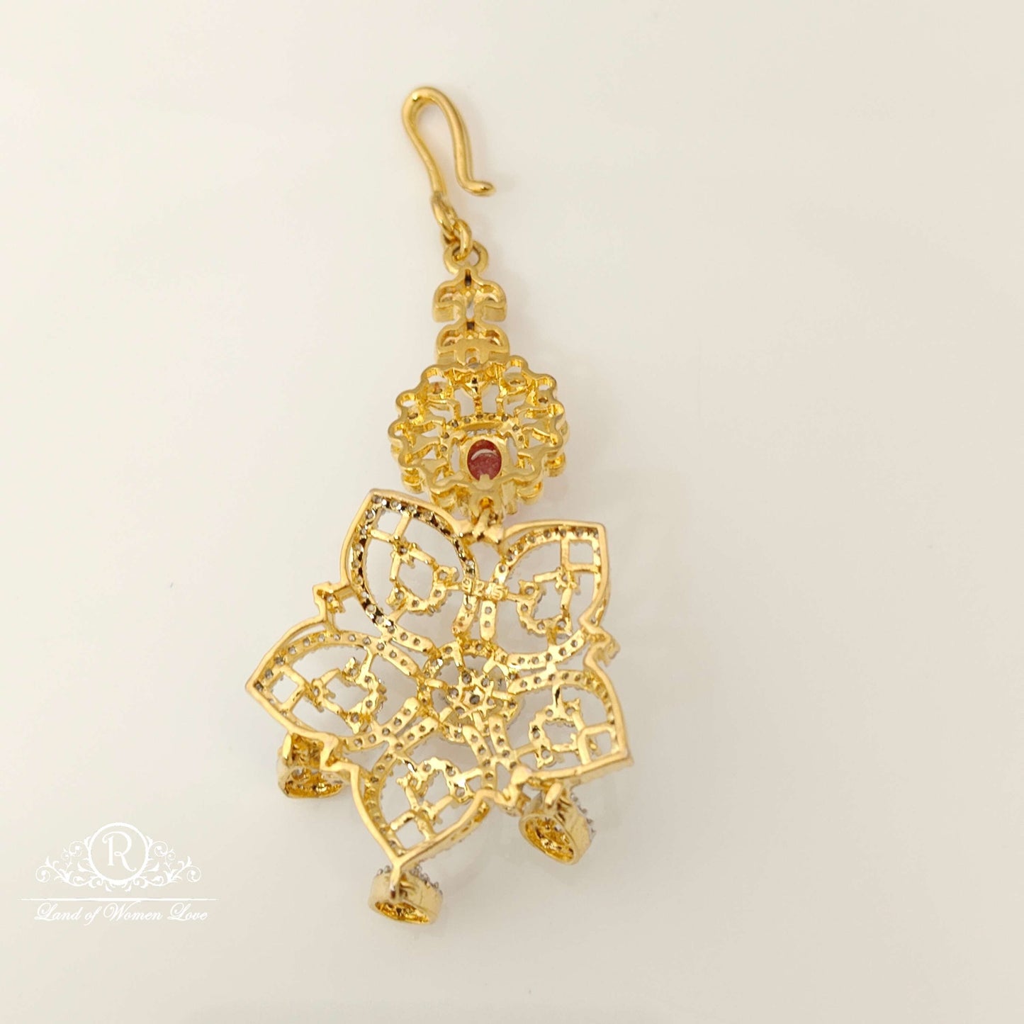 Silver Diamond Replica Design CZ-Stones Tikkas-RCCP34