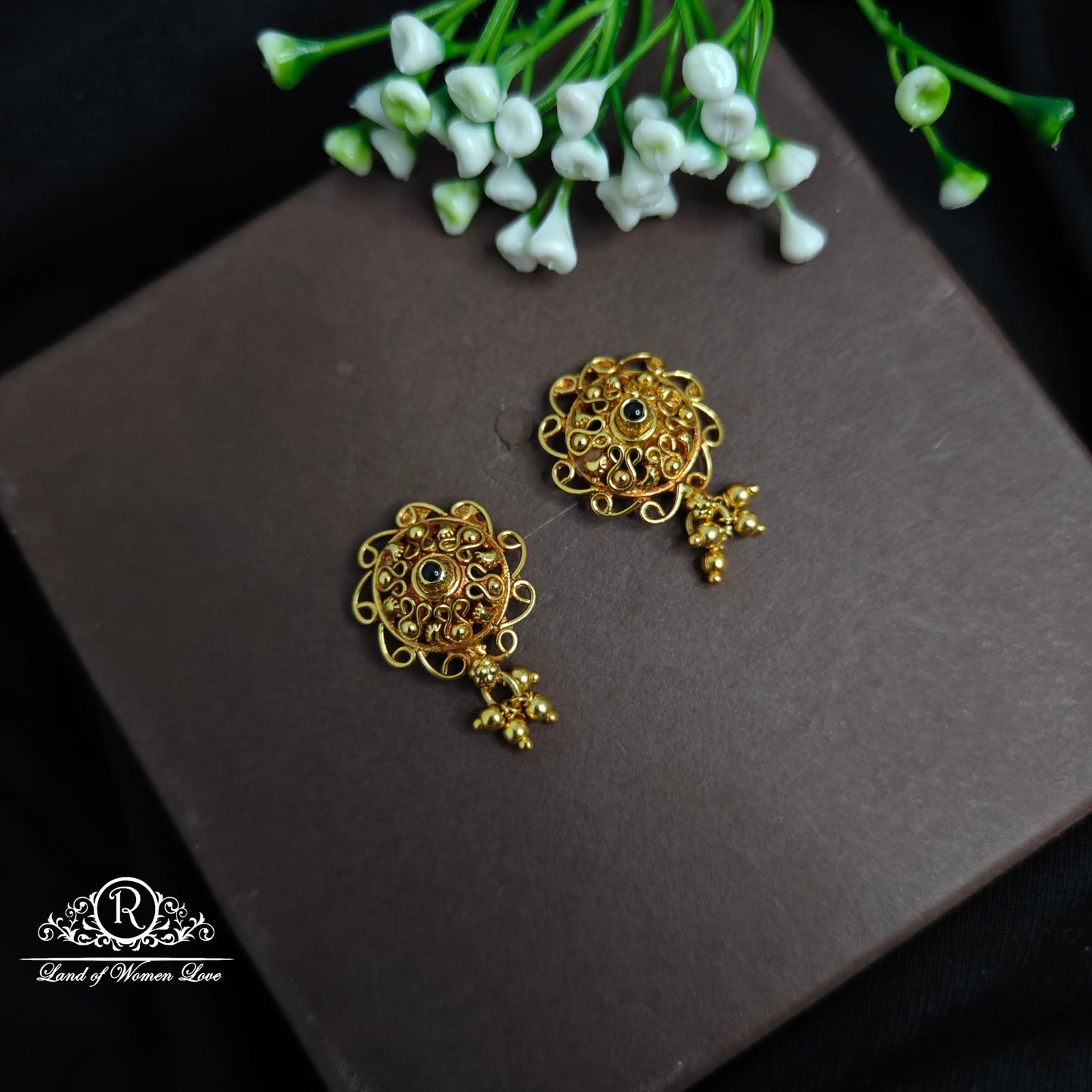 earrings silver flower design earrings 92.5 silver ramala jewelry / ramala collections