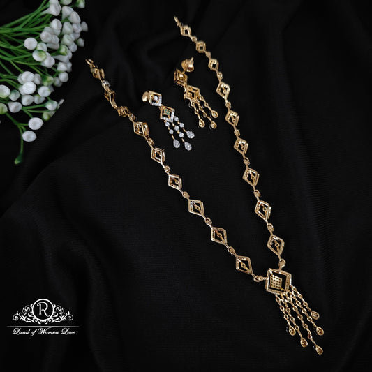 92.5 silver simple and Cute necklace and earrings set - RCBG041