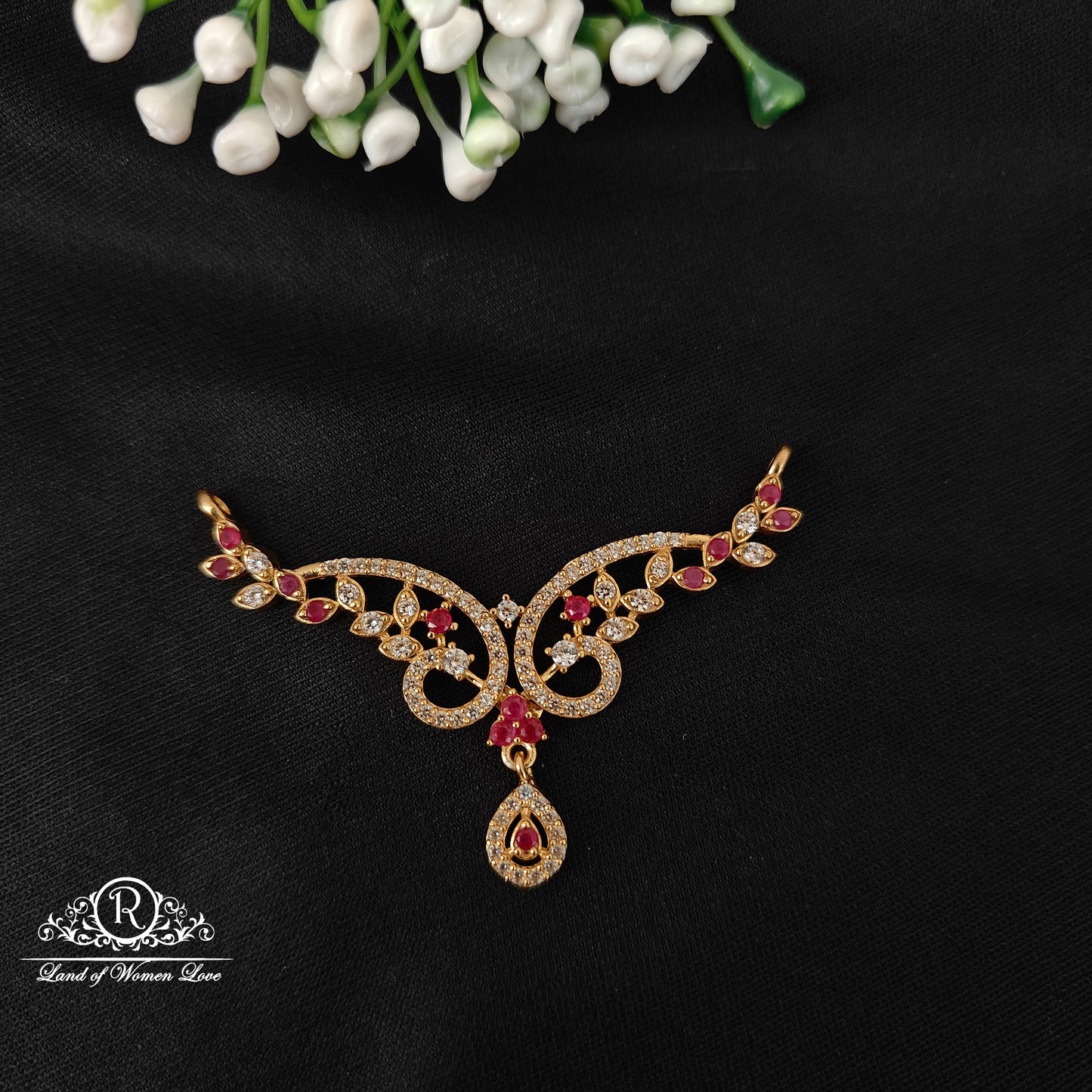 92.5 silver simple and cute mala locket -rcjr988 92.5 silver ramala jewelry / ramala collections