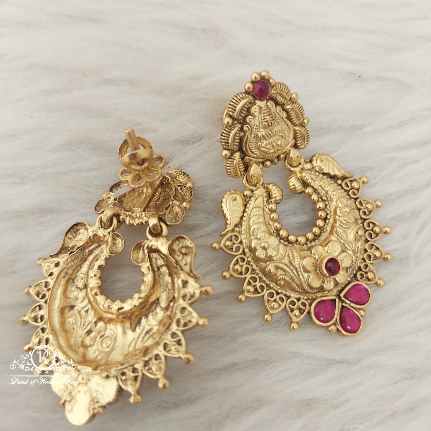 Silver Chandabali Earrings-C029