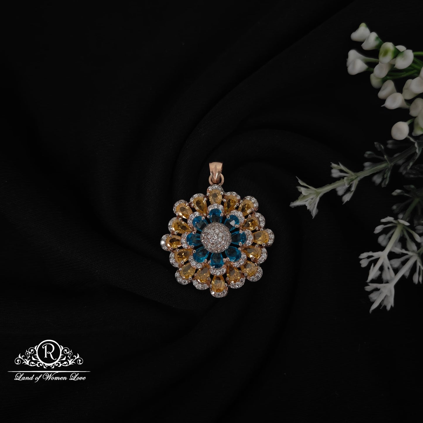 92.5 silver fusion rose gold polish locket-rcm1067 92.5 silver ramala jewelry / ramala collections