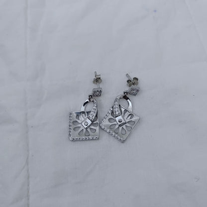 Silver base earrings designs -RCH288