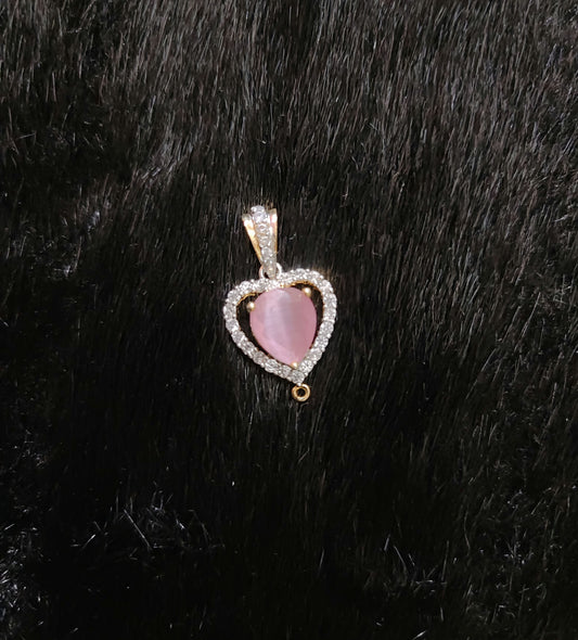 silver cz-stones heart design locket-jr209 cz 92.5 silver ramala jewelry / ramala collections