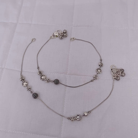 Silver anklets beautiful design - RCG050