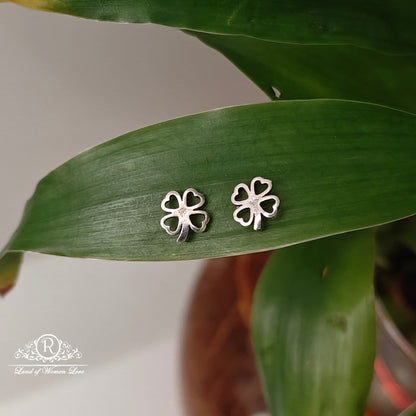 stud silver flower design kids earrings-rchs24 92.5 silver ramala jewelry / ramala collections