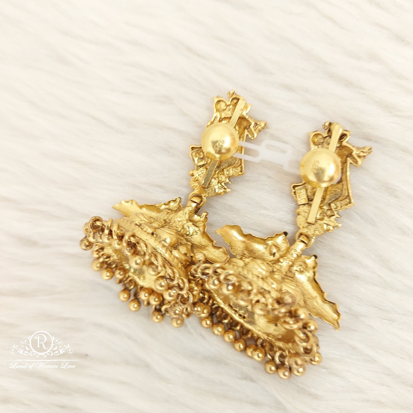 Silver Radha krishna jhumkas-C015