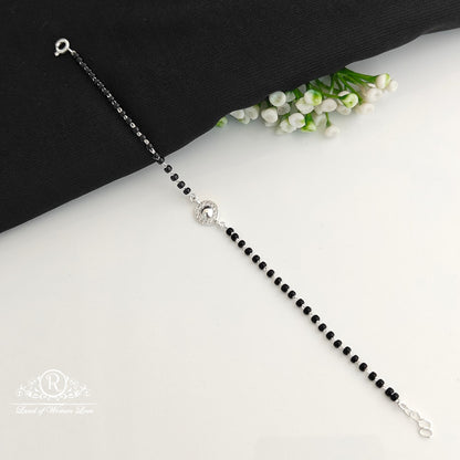 bracelet silver black beads bracelet -rcra122-5 92.5 silver ramala jewelry / ramala collections