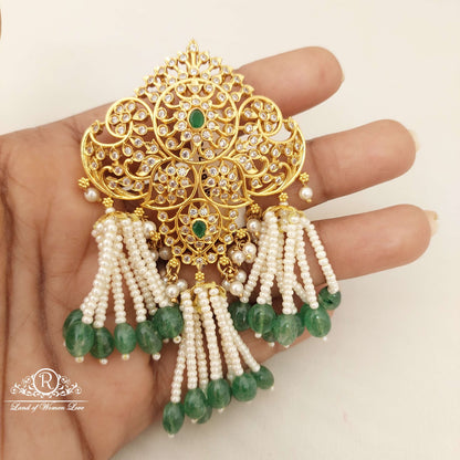 Silver White Stones Locket SA177-1