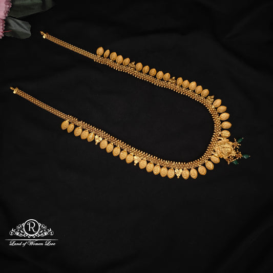 92.5 silver simple and Cute haram with Lakshmi Devi Design -RCZ88