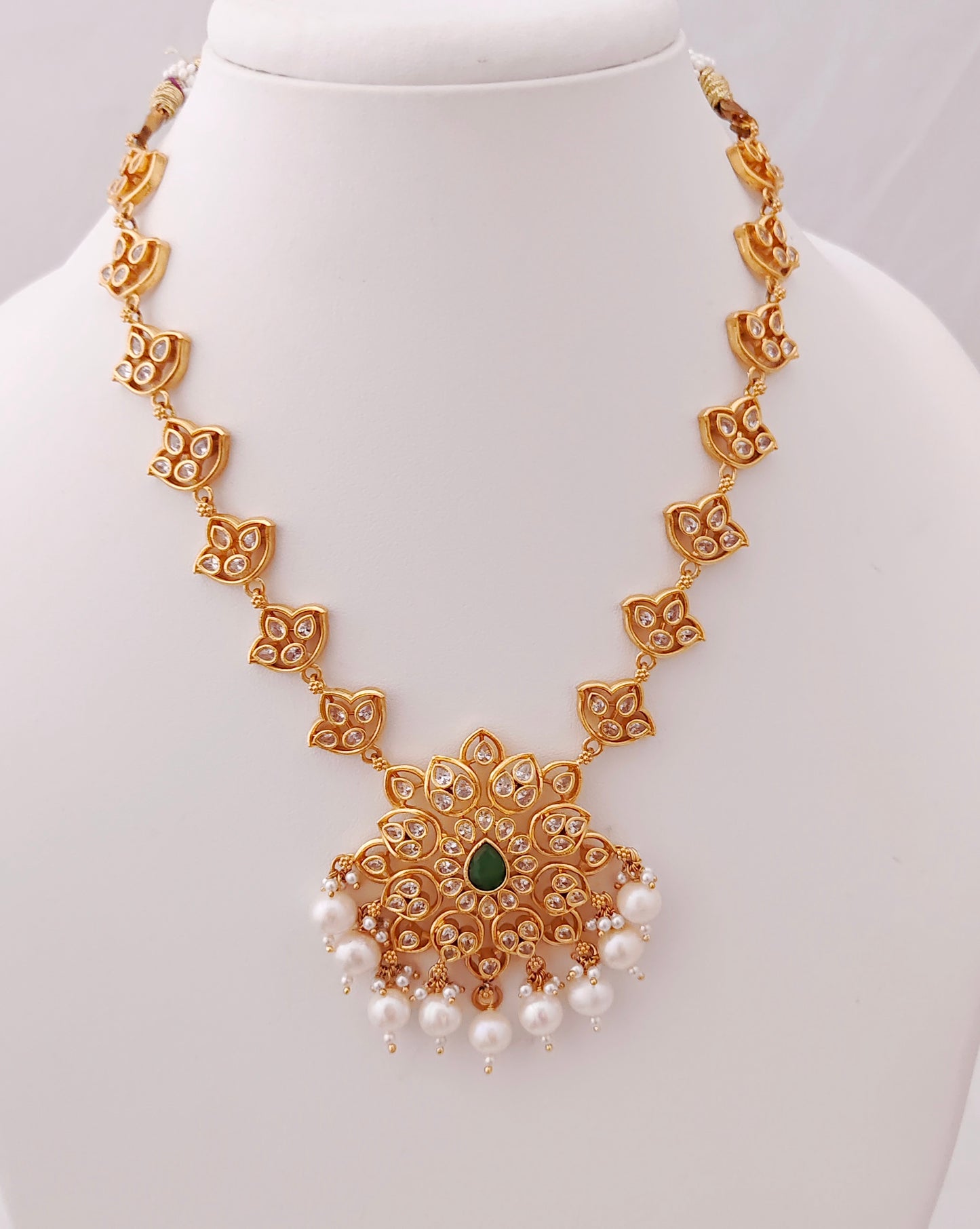 necklace silver cz-gold polish necklace designs -rcp055 cz 92.5 silver ramala jewelry / ramala collections