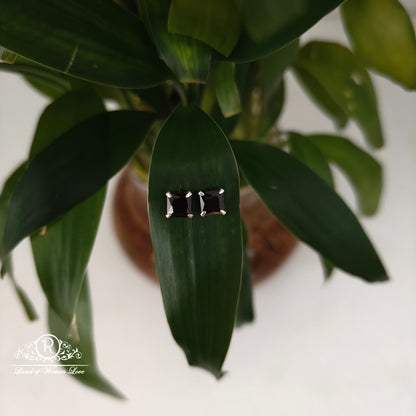 earrings 92.5 silver simple and cute earrings - rchs52-4 92.5 silver ramala jewelry / ramala collections