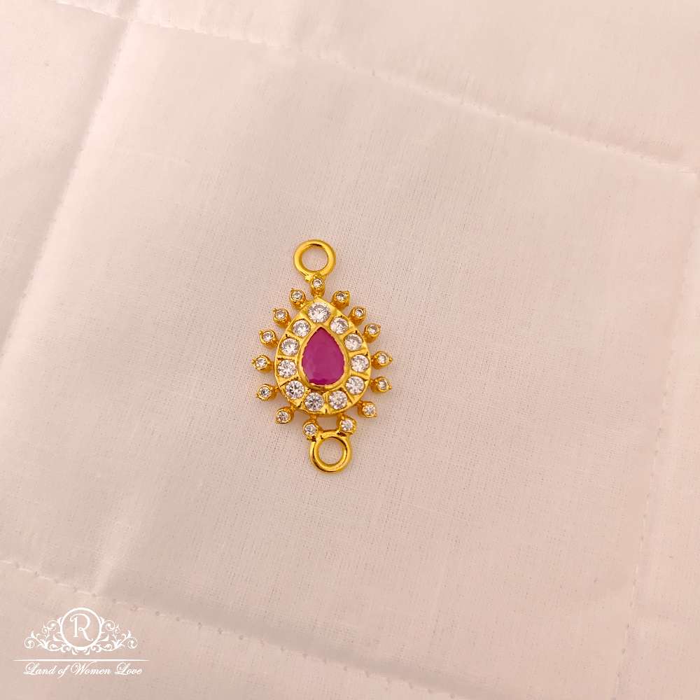 pendant silver kempu stone side pendant design-jr142 92.5 silver ramala jewelry / ramala collections