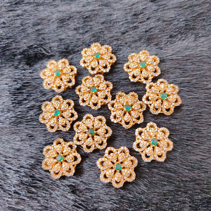 Silver flower side lockets-RCD374