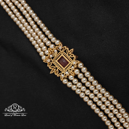 Pearls Silver Chocker-RCJR728