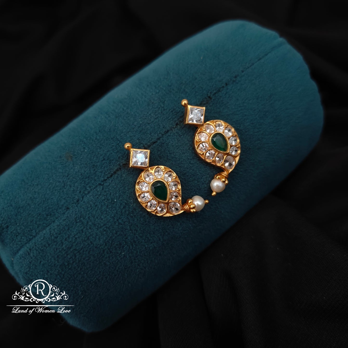 earrings 92.5 silver simple and cute earrings - rcbg062 92.5 silver ramala jewelry / ramala collections