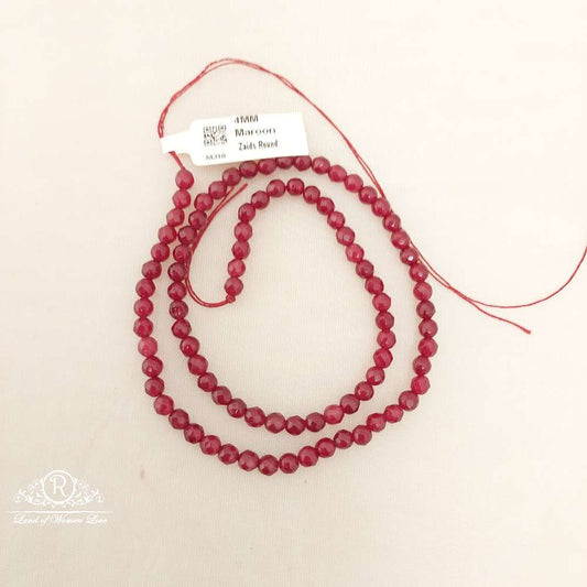 4mm meroon zaid round beads-mj10 92.5 silver ramala jewelry / ramala collections