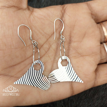 Silver Hanging Earrings-SS115