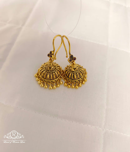 jhumka silver hanging earrings-h129 92.5 silver ramala jewelry / ramala collections