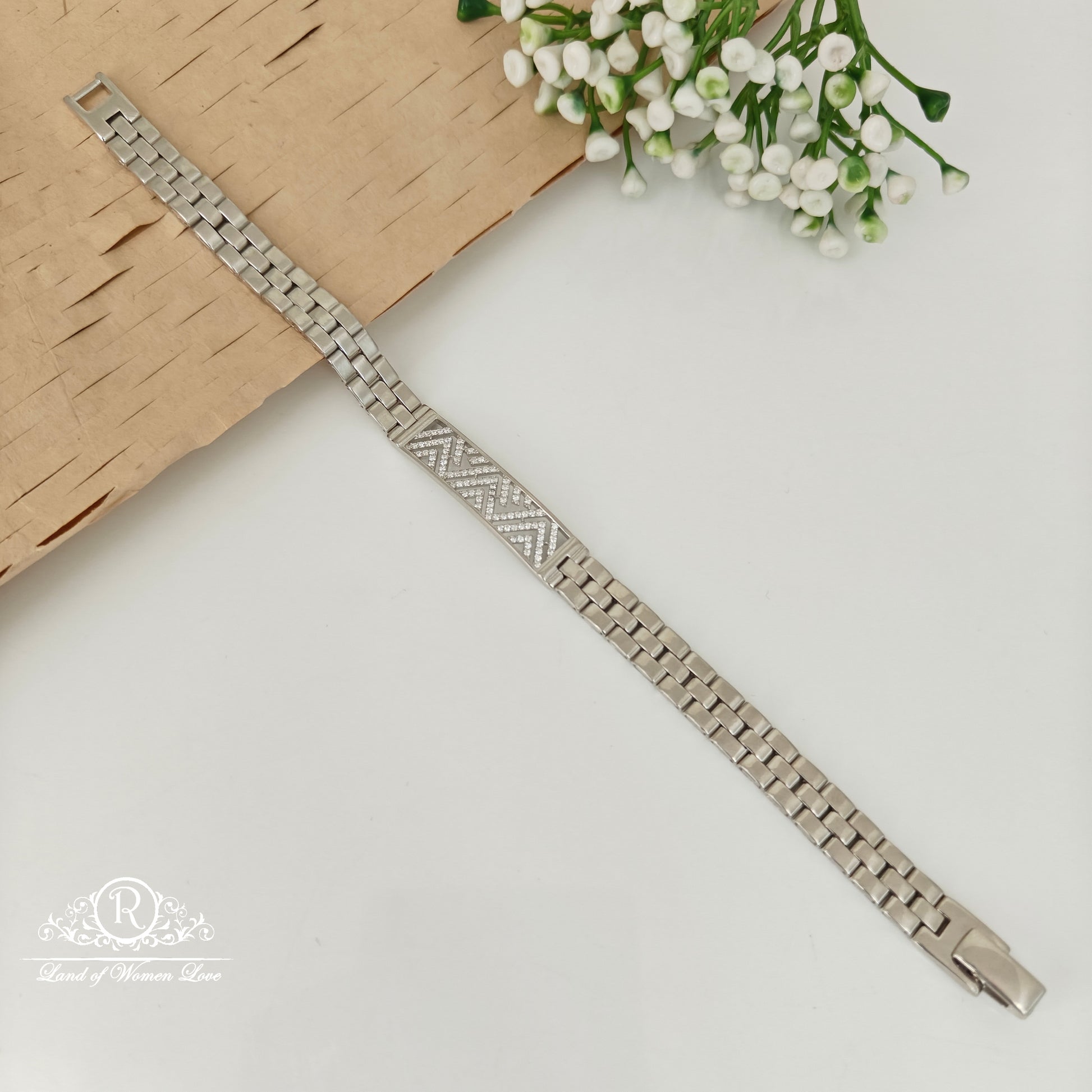 bracelet 92.5 silver simple and cute bracelet - rcvh17 92.5 silver ramala jewelry / ramala collections