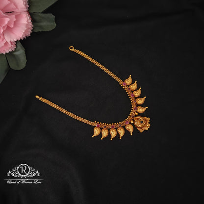 necklace 92.5 silver simple and cute necklace with mango design -rcz80 92.5 silver ramala jewelry / ramala collections