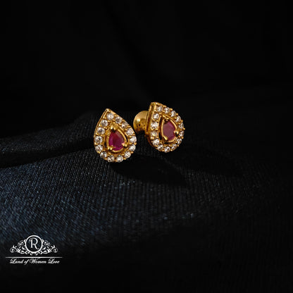 earrings silver earrings -rcm380 cz 92.5 silver ramala jewelry / ramala collections