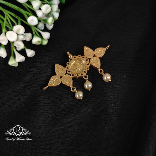 92.5 silver kundhan  mala locket cum chocker pendant with hanging -RCL62-3