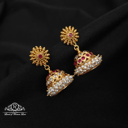 stud 92.5 silver detachable jhumkas-rck190-2 92.5 silver ramala jewelry / ramala collections