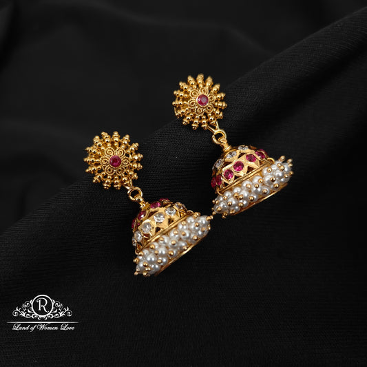 stud 92.5 silver detachable jhumkas-rck190-2 92.5 silver ramala jewelry / ramala collections