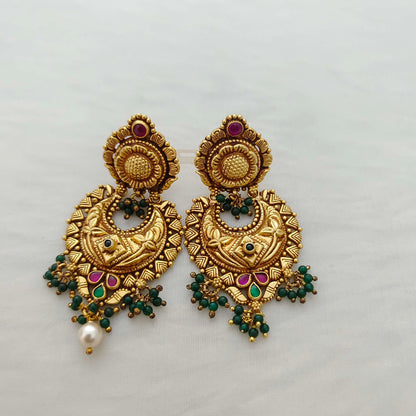 chandbali silver chandbali erarrings-rcjr504 92.5 silver ramala jewelry / ramala collections