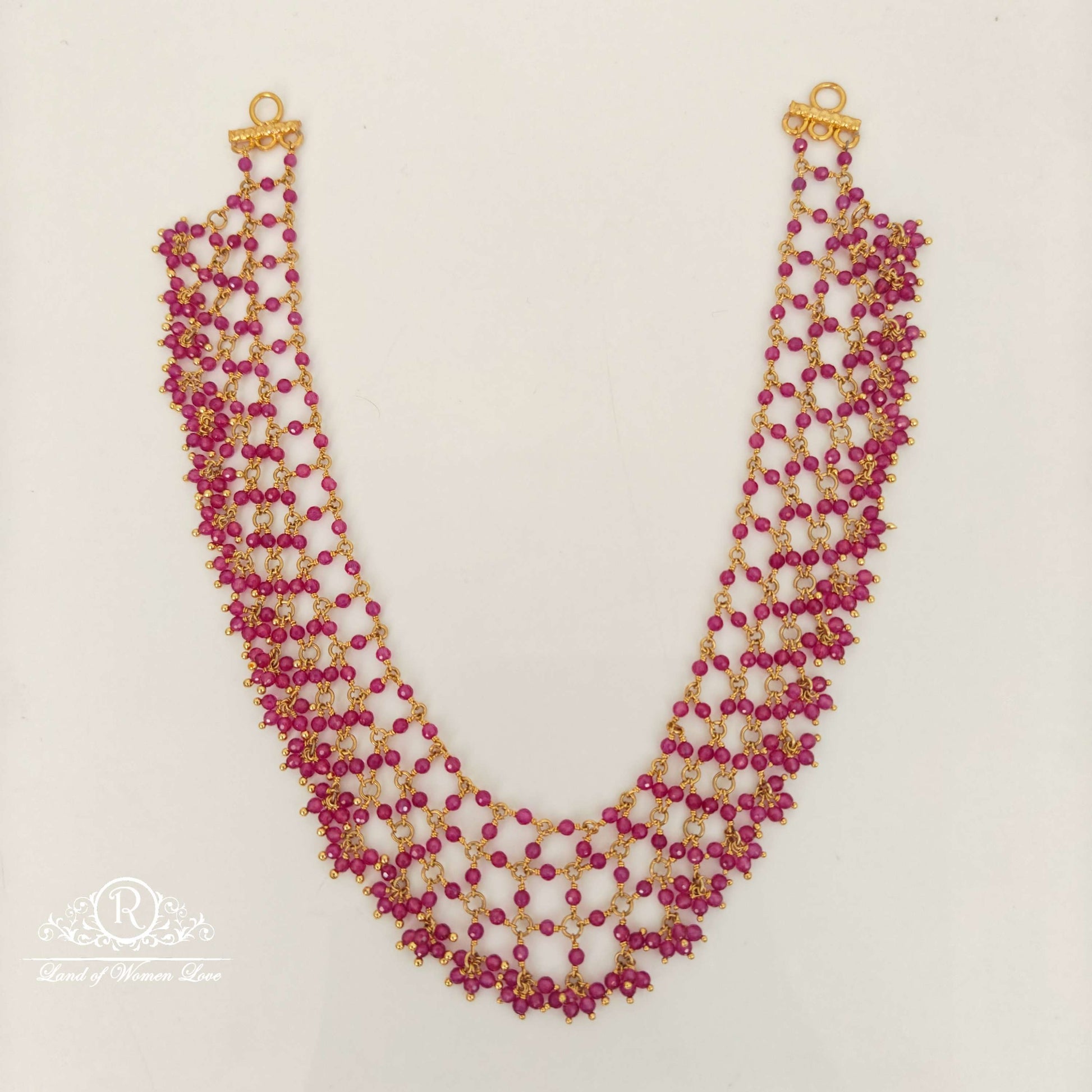 necklace real mania beads jali design silver necklace-rcah04 92.5 silver ramala jewelry / ramala collections