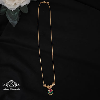 chain silver kundan model locket design chain- rc87-75p57 kundan 92.5 silver ramala jewelry / ramala collections