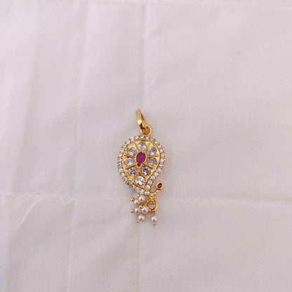 silver cz-gold polish pendants -rcjr297 cz 92.5 silver ramala jewelry / ramala collections