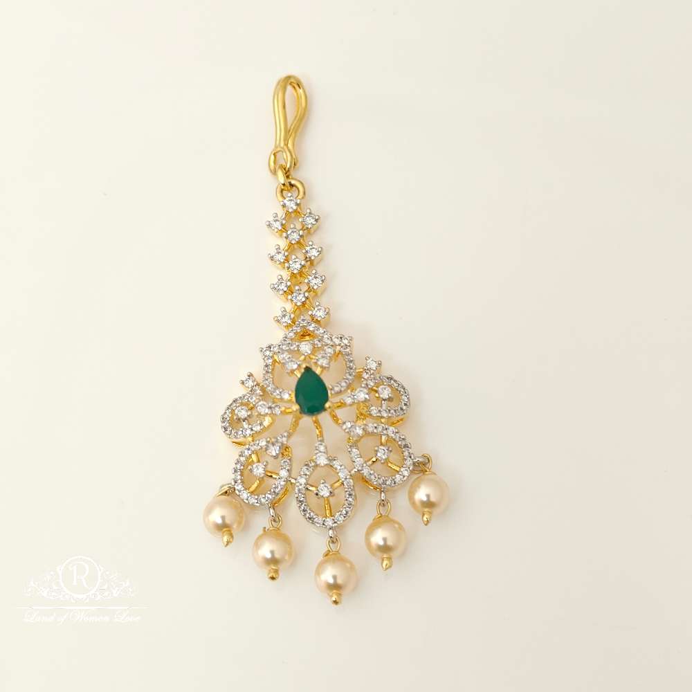 silver diamond replica design cz-stones tikkas-rccp43 cz 92.5 silver ramala jewelry / ramala collections